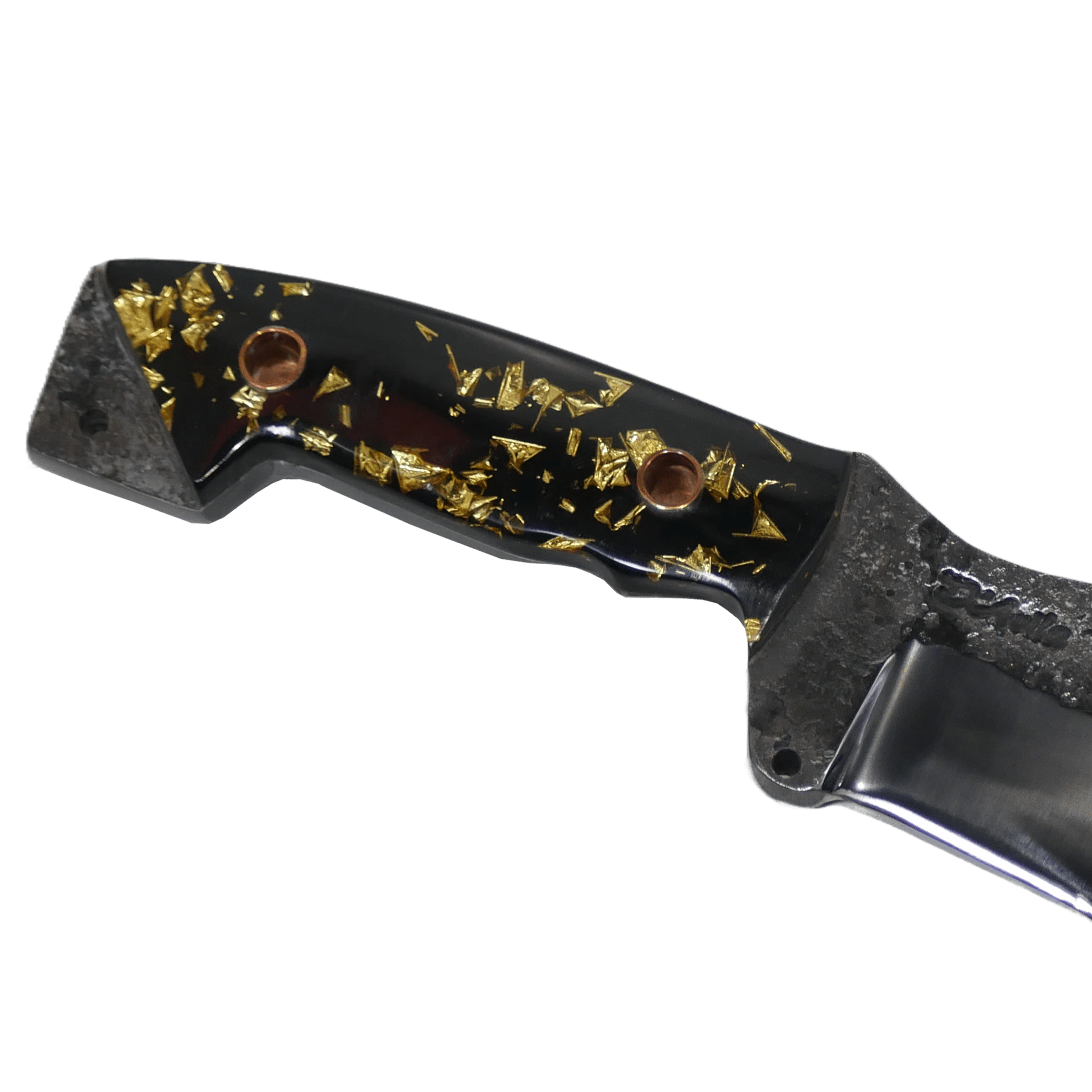Tracker Adventure 6.5" Knife in Carbon Steel 5160, Resin With Gold Leaves Handle - D'Avila Knives camping knife by D'Avila Australia